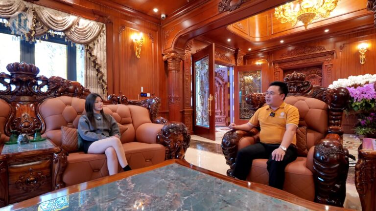 Sững Sờ Trước Siêu Biệt Thự GỖ GÕ ĐỎ CHÂU PHI Của Đại Gia “BIỂN ĐẸP” Tại Móng Cái Quảng Ninh